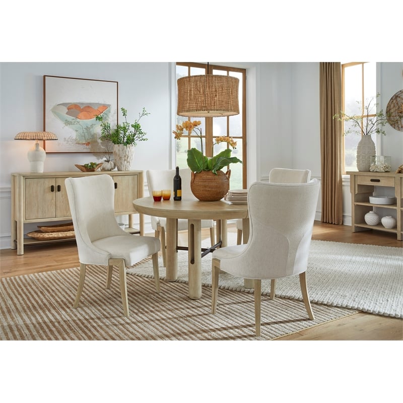 Salt Life Home Sunset Cove Sanibel Brown Upholstered Host Chair Two Pack