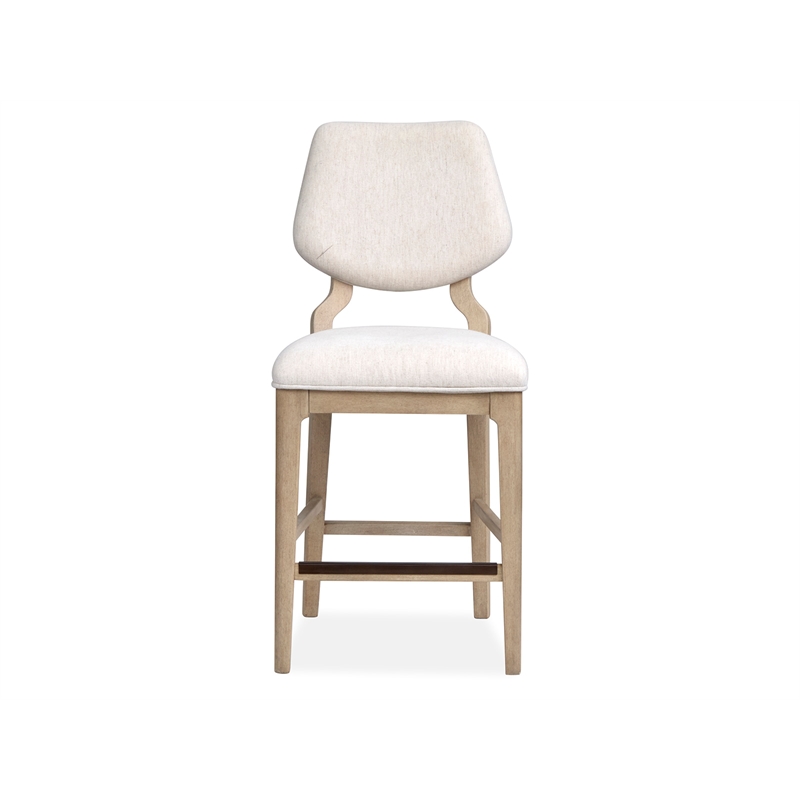 Salt Life Home Sunset Cove Sanibel Brown Upholstered Counter Chair(Set of 2)