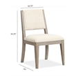 Magnussen Home Braelyn Dorian Grey Upholstered Side Chair Two Pack