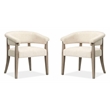 Magnussen Home Braelyn Dorian Grey Upholstered Host Chair Two Pack