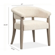 Magnussen Home Braelyn Dorian Grey Upholstered Host Chair Two Pack