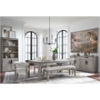 Magnussen Home Braelyn Dorian Grey Upholstered Host Chair Two Pack
