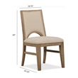 Magnussen Home Tristan Swiss Coffee Upholstered Side Chair Two Pack