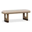 Magnussen Home Tristan Upholstered Backless Bench With U-Shaped Legs