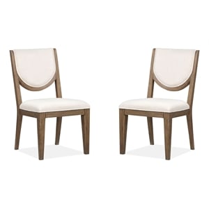 Magnussen Home Westbourne Dark Umber Upholstered Side Chair Two Pack
