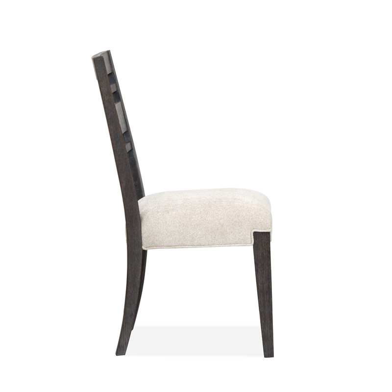 Magnussen Home Plum Creek Ravenwood Black Upholstered Side Chair Two Pack