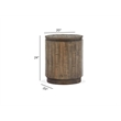 Magnussen Home Baisden Tobacco Round Accent End Table
