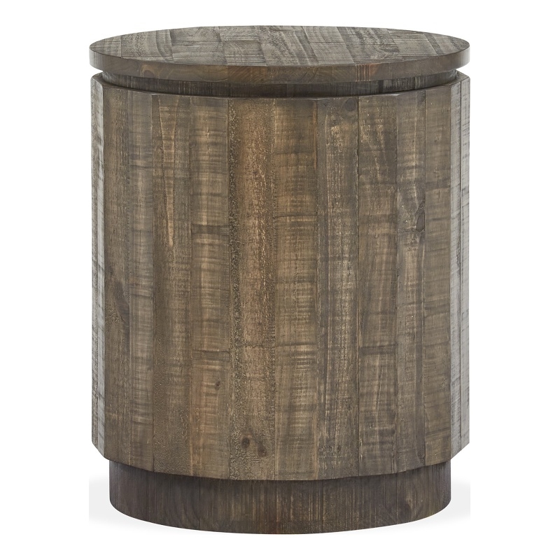 Magnussen Home Baisden Tobacco Round Accent End Table