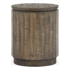Magnussen Home Baisden Tobacco Round Accent End Table