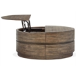Magnussen Home Baisden Tobacco Round Lift Top Cocktail Table With Casters