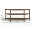 Magnussen Home Hadleigh Brown Honey Demilune Sofa Table
