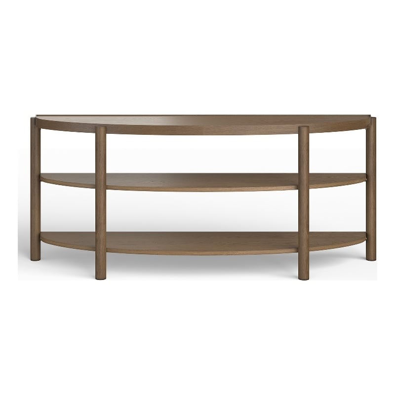 Magnussen Home Hadleigh Brown Honey Demilune Sofa Table