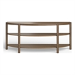 Magnussen Home Hadleigh Brown Honey Demilune Sofa Table