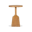 Magnussen Home Lindon Belgian Wheat Round Pedestal Accent End Table