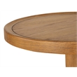 Magnussen Home Lindon Belgian Wheat Round Pedestal Accent End Table