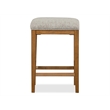 Magnussen Home Lindon Belgian Wheat Grey Upholstered Stool