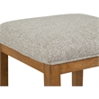 Magnussen Home Lindon Belgian Wheat Grey Upholstered Stool