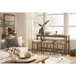 Magnussen Home Lindon Belgian Wheat Grey Upholstered Stool