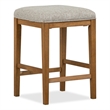 Magnussen Home Lindon Belgian Wheat Grey Upholstered Stool