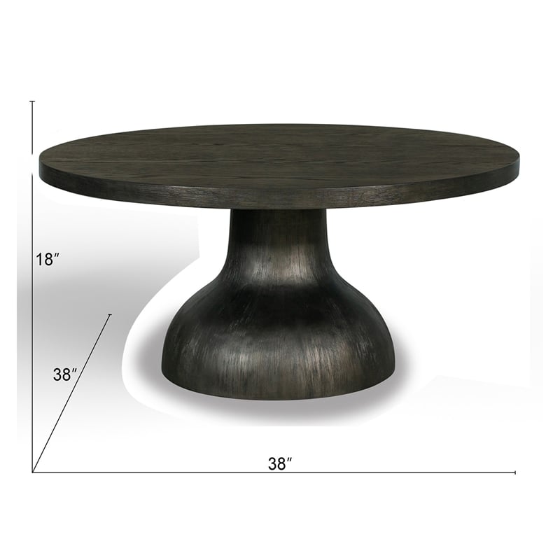 Magnussen Home Bosley Coffee Bean Round Cocktail Table