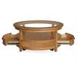 Magnussen Home Durant Honey Brown Round Cocktail Table With Casters