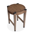 Magnussen Home Kaysen Wallaby And Matte Black Round End Table
