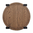 Magnussen Home Kaysen Wallaby And Matte Black Round End Table