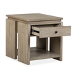 Magnussen Home Conrad Stone Harbor Grey Rectangular End Table