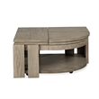 Magnussen Home Conrad Stone Pie Shaped Lift Top Cocktail Table With Casters