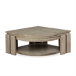 Magnussen Home Conrad Stone Pie Shaped Lift Top Cocktail Table With Casters
