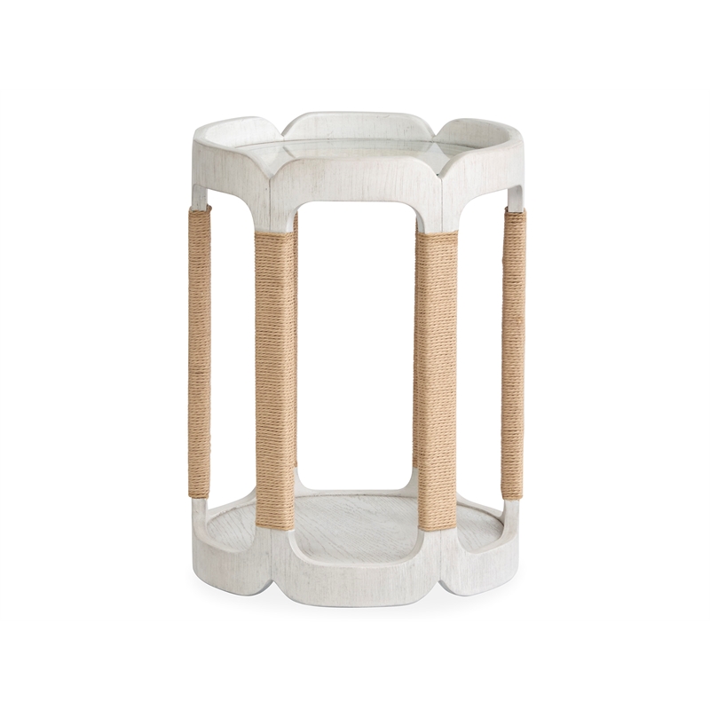 Magnussen Home Sunset Cove Moonlight Pearl Drum Table