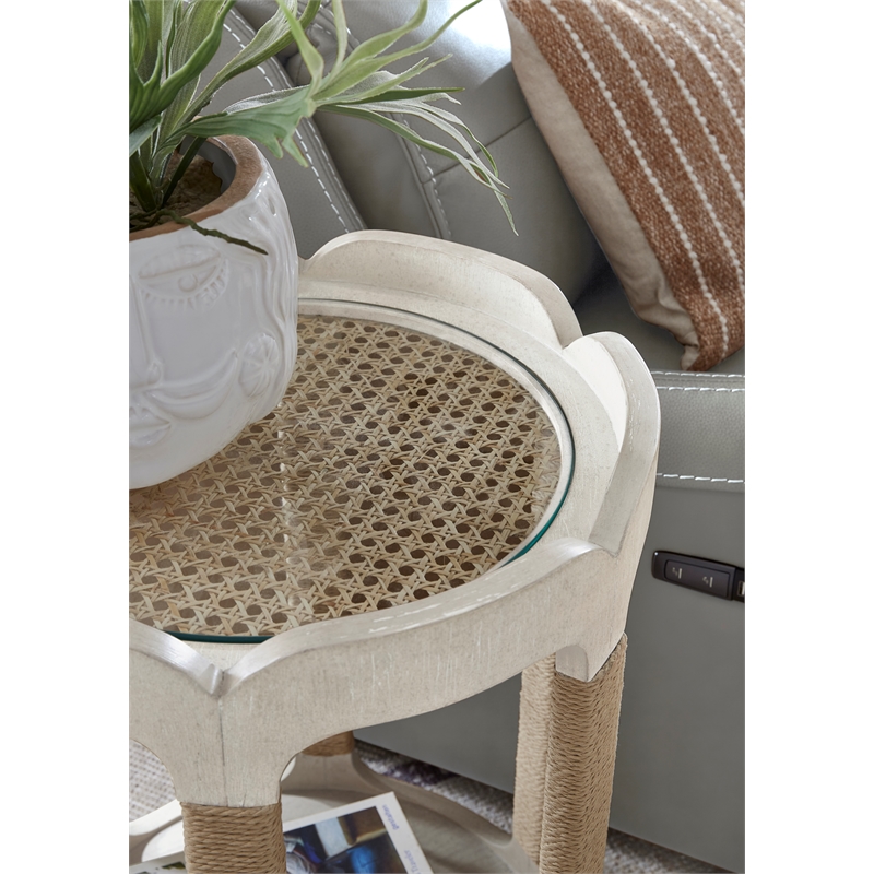 Magnussen Home Sunset Cove Moonlight Pearl Drum Table
