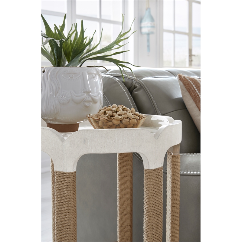 Magnussen Home Sunset Cove Moonlight Pearl Drum Table