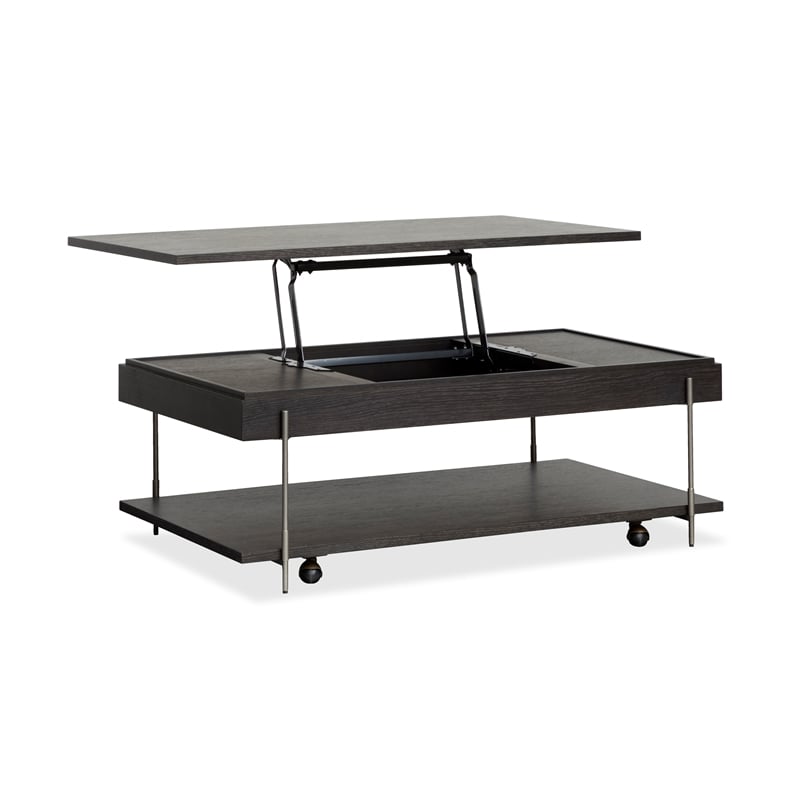Magnussen Home Spencer Lift Top Storage Cocktail Table With Casters