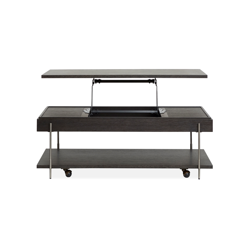 Magnussen Home Spencer Lift Top Storage Cocktail Table With Casters