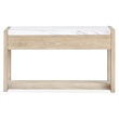 Magnussen Home Preston Gallery Buff And Antique Silver Rectangular Sofa Table