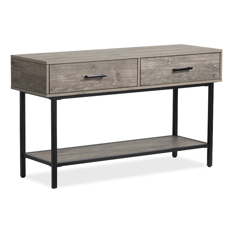 Magnussen Home Fenwick Whitetail Brown And Smoke Glass Rectangular Sofa Table