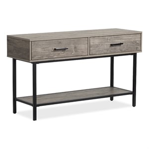 Magnussen Home Fenwick Whitetail Brown And Smoke Glass Rectangular Sofa Table