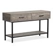 Magnussen Home Fenwick Whitetail Brown And Smoke Glass Rectangular Sofa Table