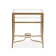 Magnussen Home Lorena Burnished Brass Rectangular End Table