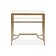 Magnussen Home Lorena Burnished Brass Rectangular End Table