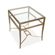 Magnussen Home Lorena Burnished Brass Rectangular End Table
