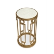 Magnussen Home Lorena Burnished Brass Round Accent Table