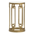 Magnussen Home Lorena Burnished Brass Round Accent Table