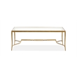 Magnussen Home Lorena Burnished Brass Rectangular Cocktail Table