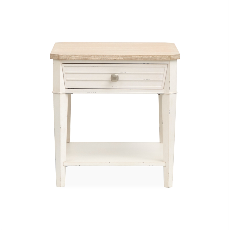 Salt Life Home Echo Isles Sea Pearl And Driftwood Rectangular End Table