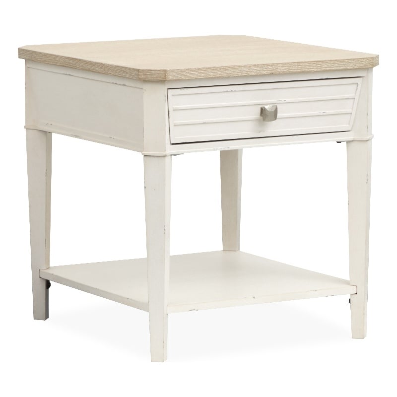 Salt Life Home Echo Isles Sea Pearl And Driftwood Rectangular End Table