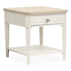 Salt Life Home Echo Isles Sea Pearl And Driftwood Rectangular End Table