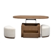 Magnussen Home Hayden Lift Top Cocktail Table With Casters & 2 Uph.Stools