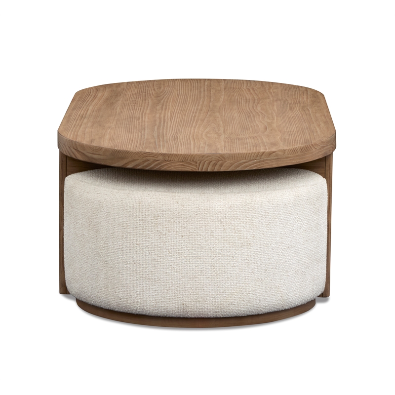 Magnussen Home Hayden Lift Top Cocktail Table With Casters & 2 Uph.Stools